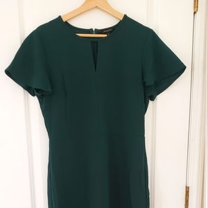 Emerald Green Keyhole Neck Dress